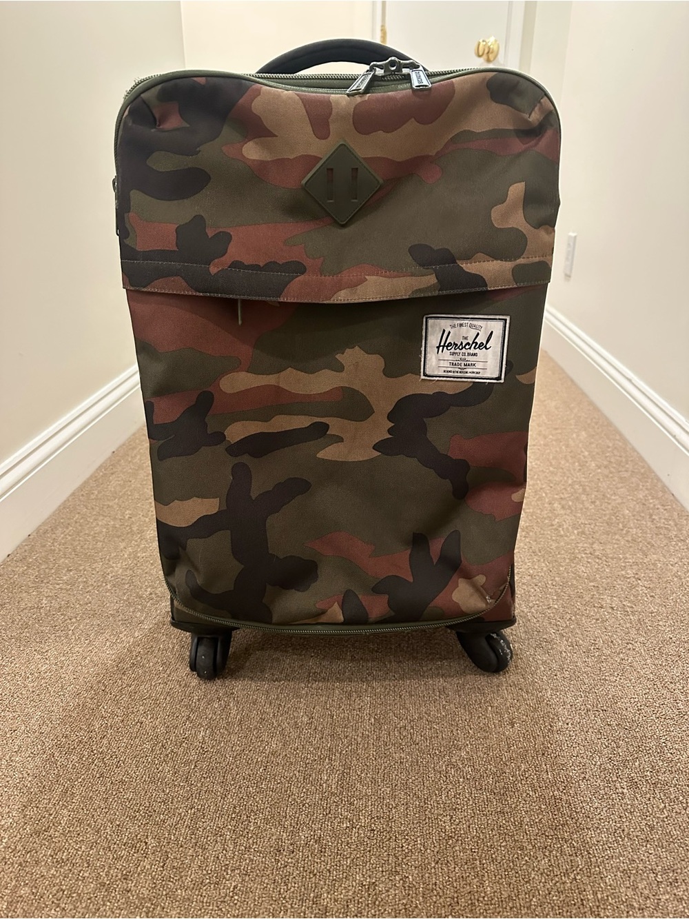 Herschel Supply Company Camo Upright Carry-On in Green and Brown